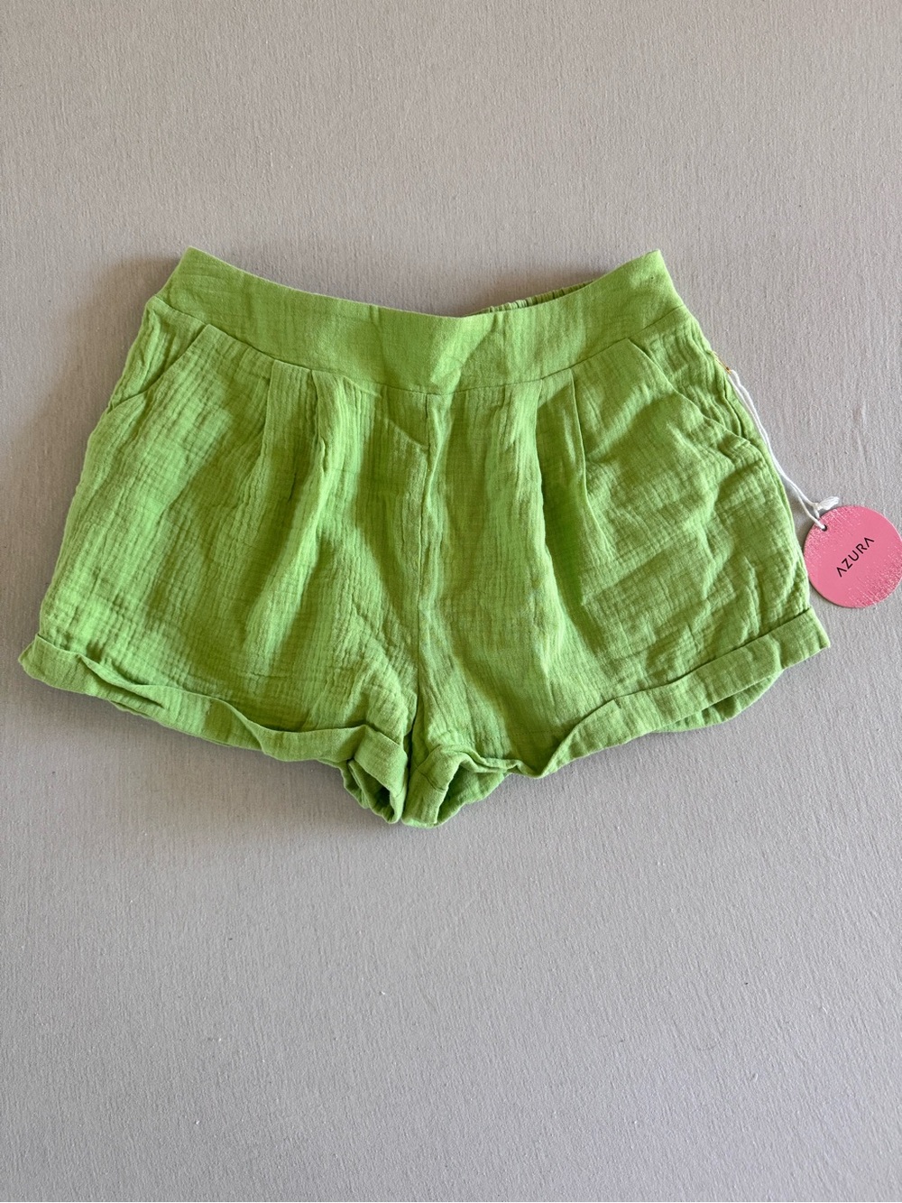 NWT 100% Cotton Green Lightweight Women's Shorts